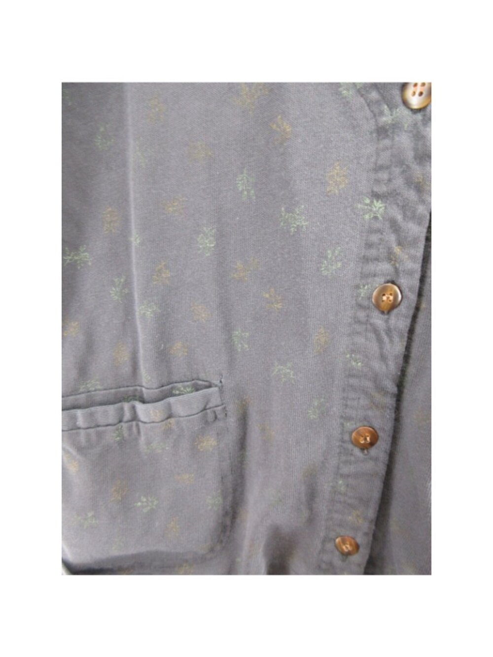 VINTAGE GAP Sweater Large Cardigan Button Up Ditsy Floral Pockets * - Picture 9 of 13